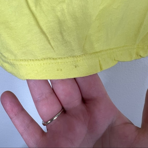 DAYDREAMER NWOT Rolling Stones 1978 Boyfriend Band Tee Neon Yellow Oversized - Picture 9 of 10